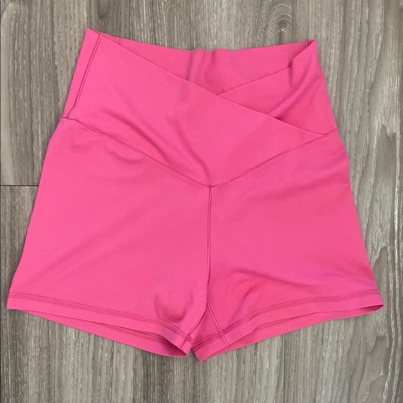 aerie Pants - Aerie High Waist Pink Athletic Shorts